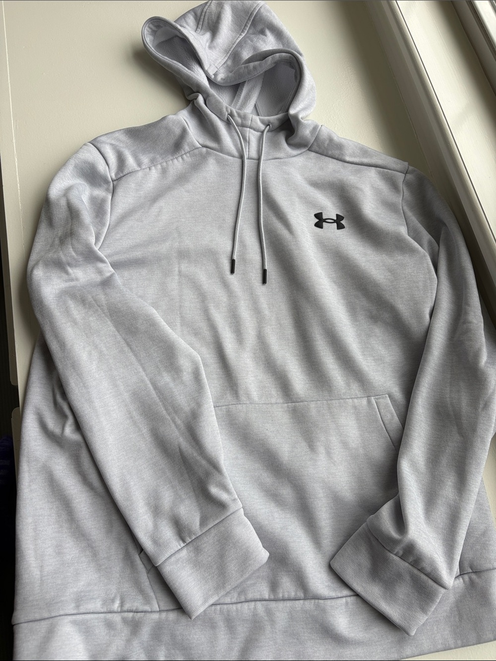 Under Armour Light Gray Hoodie with Black Logo